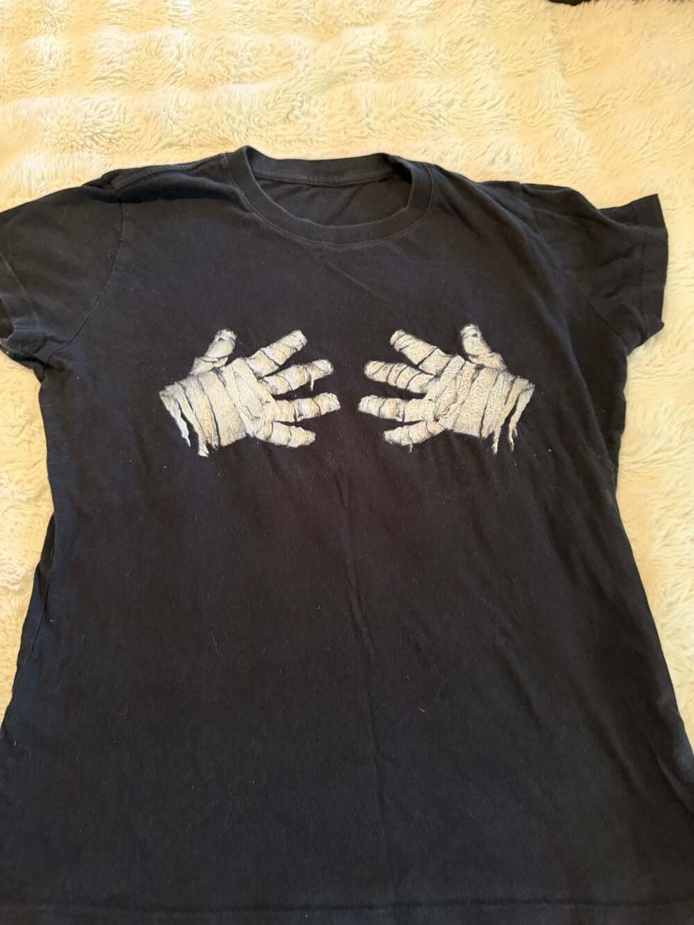 Black Mummy Hands Halloween Graphic T-Shirt